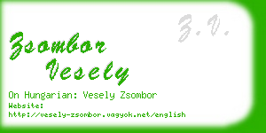 zsombor vesely business card